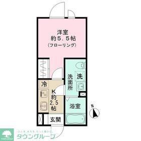 STRIPES 豪徳寺(1K/1階)の間取り写真
