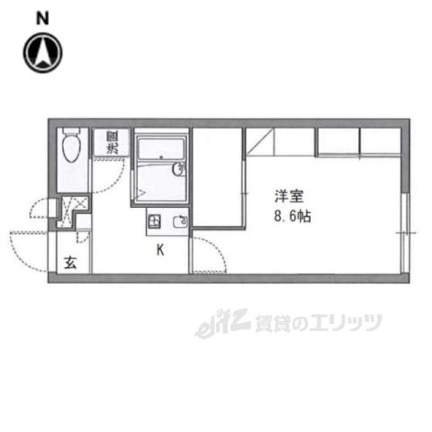 レオパレスサンガ(1K/1階)の間取り写真
