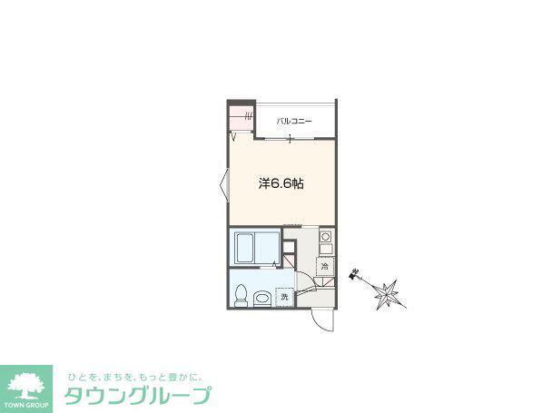 MELLAS大和田(1K/3階)の間取り写真