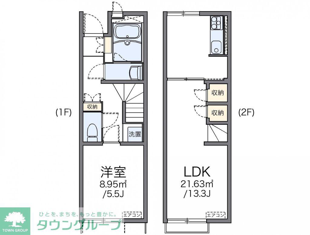 レオネクスト明神(1LDK/1階)の間取り写真