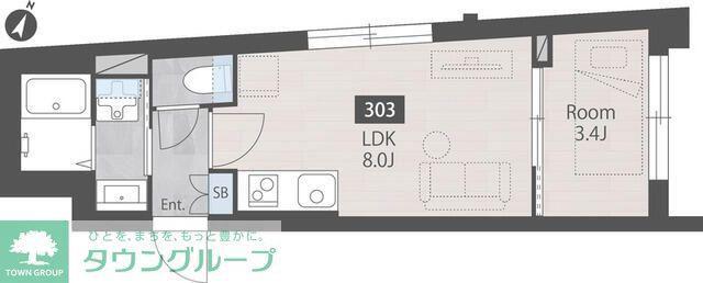 NERIMA CALME(1LDK/3階)の間取り写真