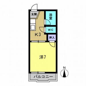 フォーブル渋谷(1K/1階)の間取り写真