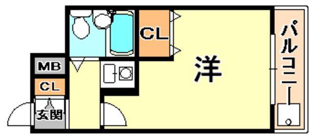 サンパレス21須磨(1K/1階)の間取り写真