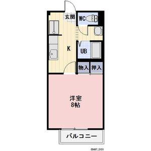 ドミール・N21(1K/1階)の間取り写真