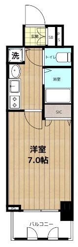 プレサンス梅田イースト(1K/3階)の間取り写真