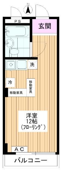 ドミール常盤台(ワンルーム/3階)の間取り写真