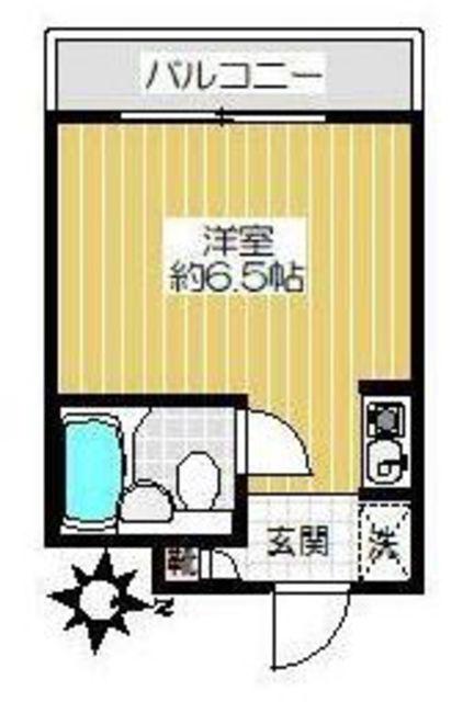 東高円寺アムフラット(ワンルーム/4階)の間取り写真