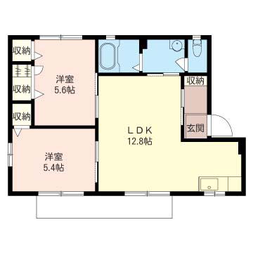 アルエットI(2LDK/1階)の間取り写真
