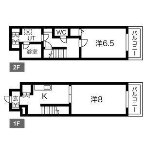 KDXレジデンス南草津(2DK/13階)の間取り写真