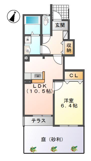 FTコンフォール(1LDK/1階)の間取り写真