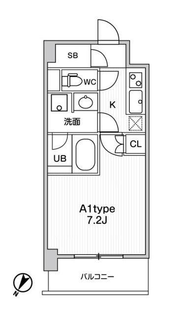 JMF RESIDENCE 町田(1K/6階)の間取り写真