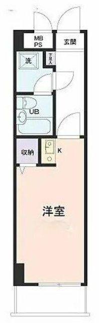 ライオンズマンション綾瀬第3(ワンルーム/2階)の間取り写真