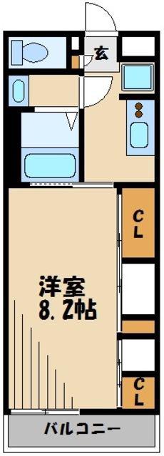 リブリ・琥珀(1K/1階)の間取り写真