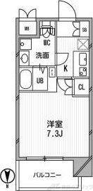 アスリート江坂II番館(1K/9階)の間取り写真