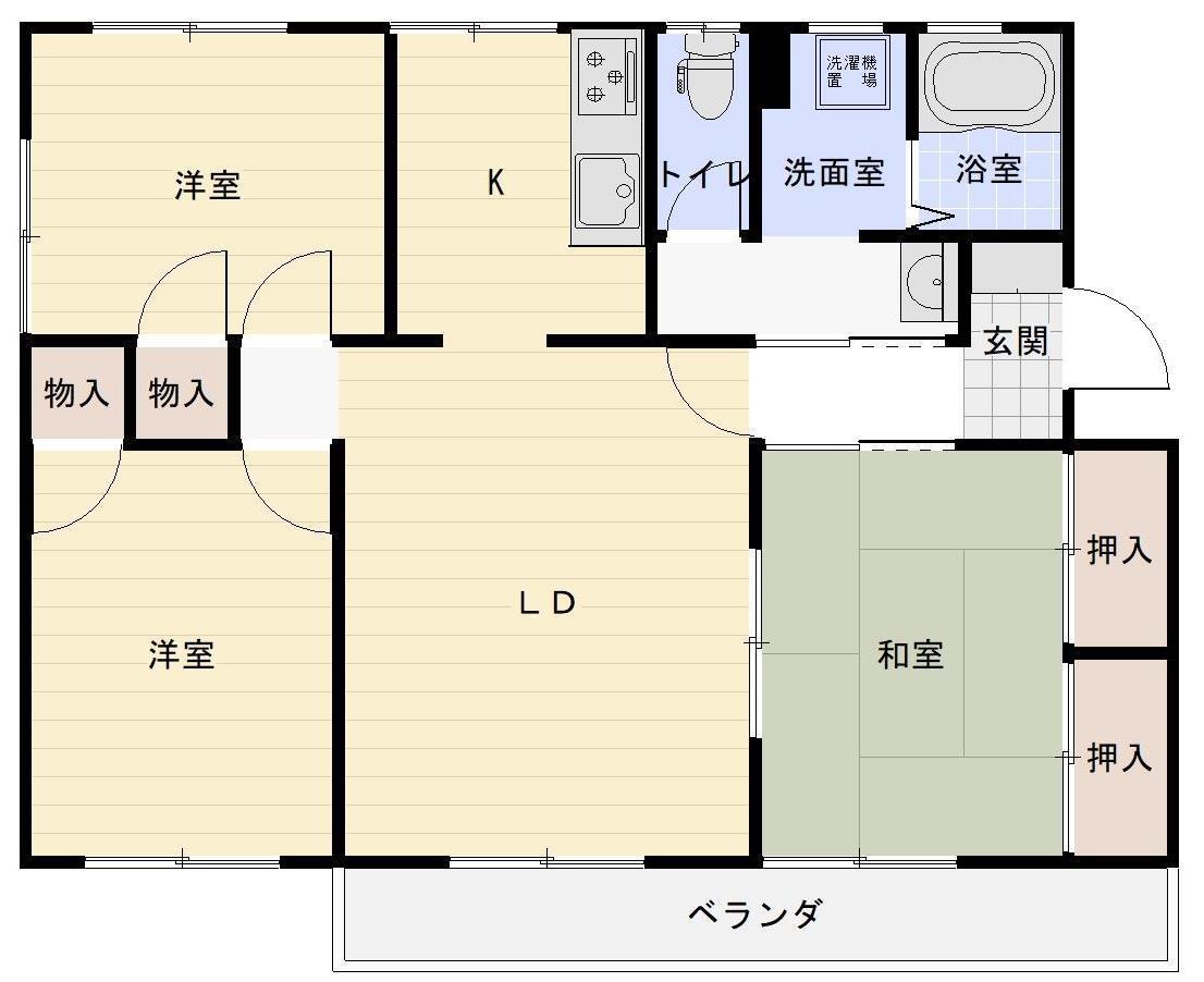 フォレストコート(3LDK/1階)の間取り写真