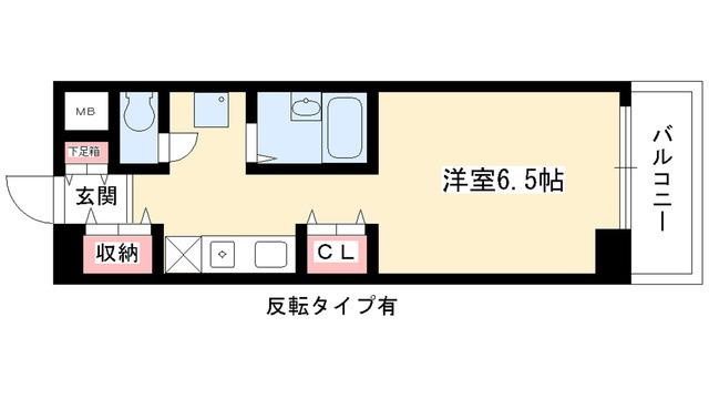 アルモニーハンド(ワンルーム/2階)の間取り写真