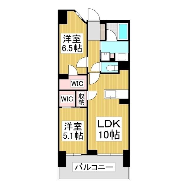 レーベン松本GRIDE 805(2LDK/1階)の間取り写真