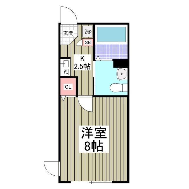 メゾンアレンヌ(1K/1階)の間取り写真