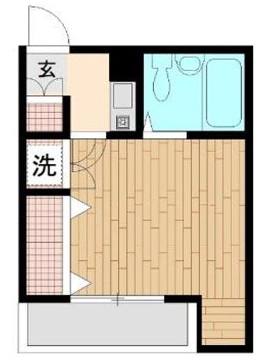 ベルトピア南浦和III(1K/1階)の間取り写真