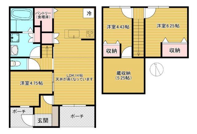 PROS TERRACE サウス(3LDK/1階)の間取り写真