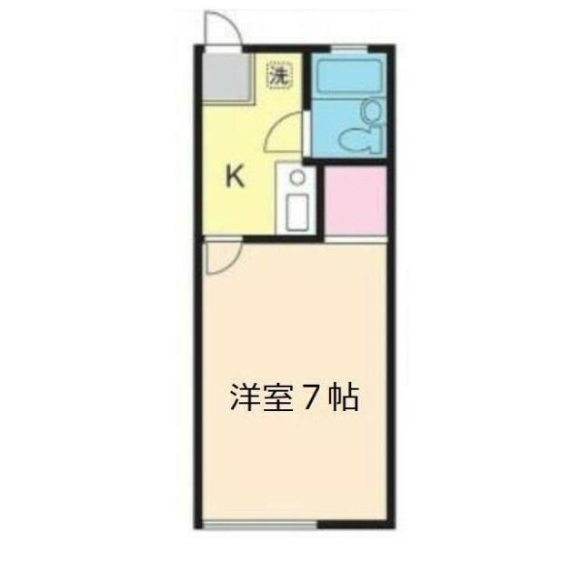 白駒ハイツ(1K/2階)の間取り写真