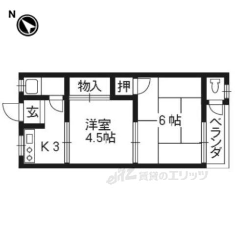 藤村マンション(2K/2階)の間取り写真