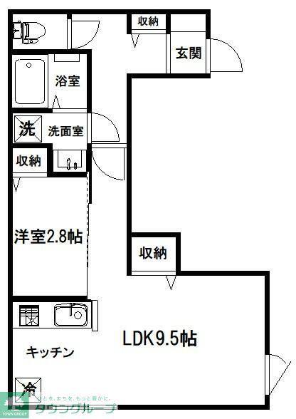 CASA.KELLY(1LDK/2階)の間取り写真