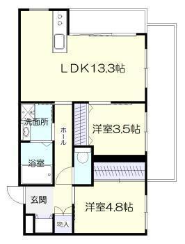 アルテマイスターリノ(2LDK/2階)の間取り写真
