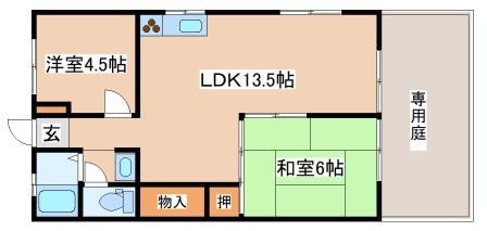 常盤台ハイツ(2LDK/3階)の間取り写真
