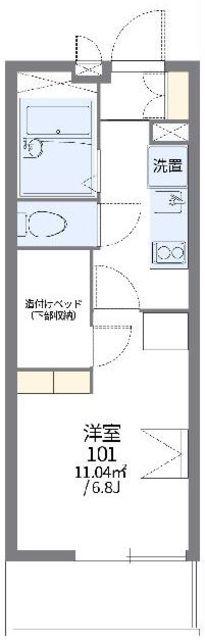 レオパレス大和田(1K/2階)の間取り写真