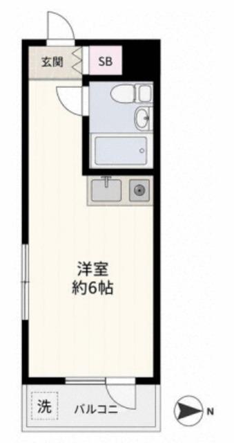 アーバンメゾン上石神井(ワンルーム/2階)の間取り写真