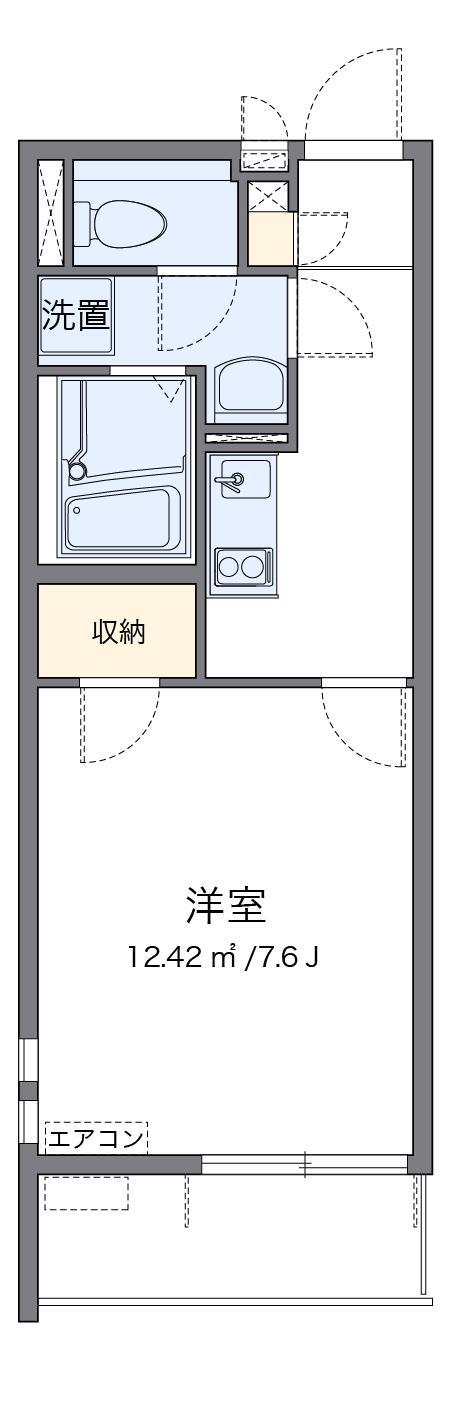 クレイノフェリーチェ(1K/4階)の間取り写真