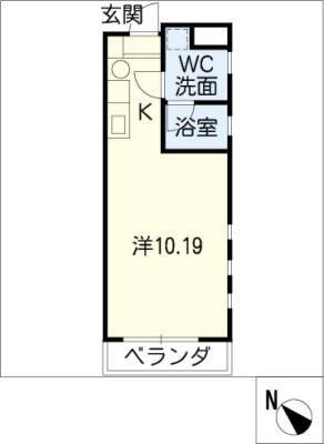 旭ツヴェルフ(ワンルーム/4階)の間取り写真