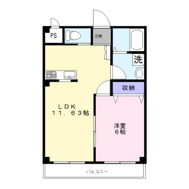 マイソン・ビエラ(1LDK/3階)の間取り写真