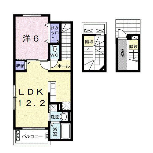 ＪＲ紀勢本線 紀三井寺駅 徒歩11分 3階建 築10年(1LDK/3階)の間取り写真