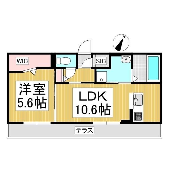 FLORE(1LDK/1階)の間取り写真