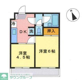 ヴァンティアン阿佐ヶ谷(2K/2階)の間取り写真