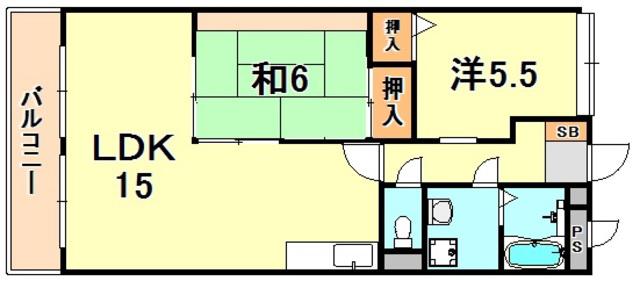 ベル野田(2LDK/3階)の間取り写真