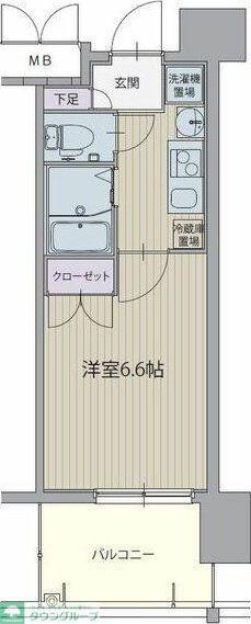 パルティール御器所(1K/13階)の間取り写真