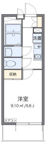 レオパレス川崎港町(1K/2階)の間取り写真