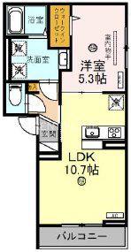 D-ROOM平野III(1LDK/3階)の間取り写真