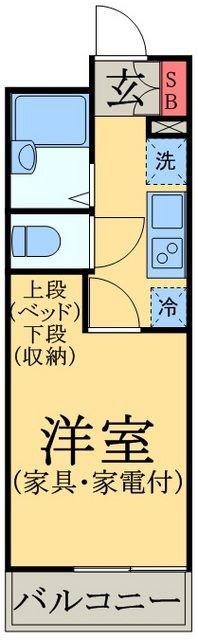 LPモンサンミッシェル(1K/3階)の間取り写真