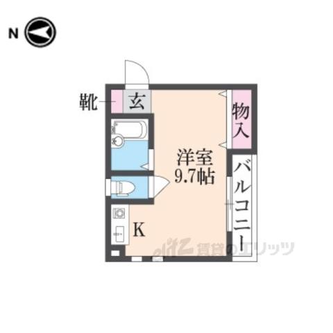 グリーンマンション(ワンルーム/3階)の間取り写真