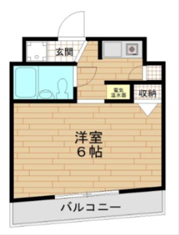 ロイヤルコート六甲桜ケ丘(1K/3階)の間取り写真