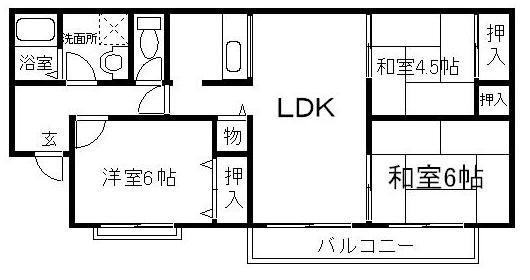 T・メゾンクレールII(3LDK/2階)の間取り写真
