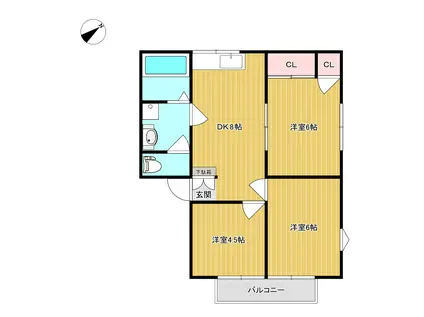 フレグレンス・Y(3DK/2階)の間取り写真