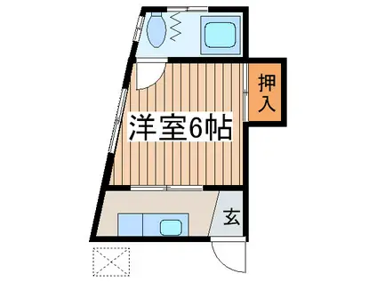 山口アパート(1K/1階)の間取り写真