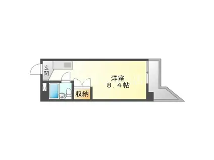 ビラ三秀神明(ワンルーム/6階)の間取り写真