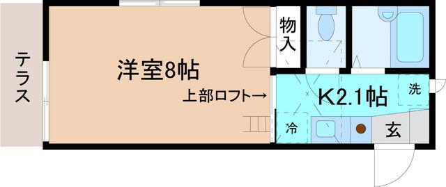 クレール小立野(1K/1階)の間取り写真