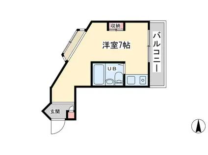 サンロイヤル柴島パートⅢ(ワンルーム/3階)の間取り写真